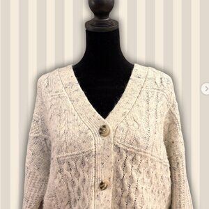 Jessica Simpson Cropped Cable Knit Cardigan